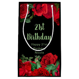Bolsa De Regalo Pequeña Elegant Red Roses Flowers Birthday Party