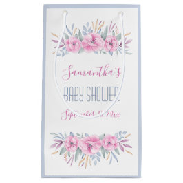 Bolsa De Regalo Pequeña Elegante acuarela de color rosa de Baby Shower Rub