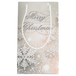 Bolsa De Regalo Pequeña Elegante copo de nieve para navidades