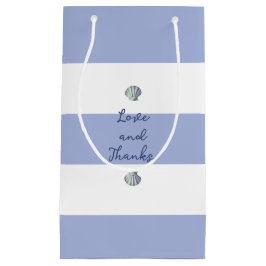 Bolsa De Regalo Pequeña Elegante Cowgirl Costera Blanda Rayas Blancas Azul