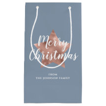 Elegante Estrella Azul Feliz Navidad