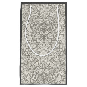 Bolsa De Regalo Pequeña elegante formal brocado de encaje damasco blanco