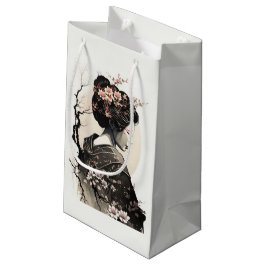 Bolsa De Regalo Pequeña Elegante Geisha mit Kirschblüten - 