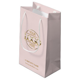 Bolsa De Regalo Pequeña Elegante logotipo comercial de Rubor Pink Corporat