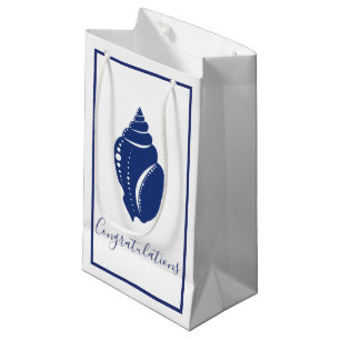 Bolsa De Regalo Pequeña Elegante marisma azul espiral de la marina felicit