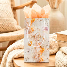 Elegante Monograma Floral Acuarela Personalizado