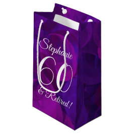 Bolsa De Regalo Pequeña Elegante morado 60 y Fiesta jubilado retirado