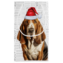 Bolsa De Regalo Pequeña Elegante Navidad Funny Basset Hound Lover