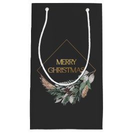 Bolsa De Regalo Pequeña Elegante Navidad gris oscuro