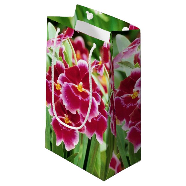 Bolsa De Regalo Pequeña Elegante orquídea roja (Angulo Anverso)