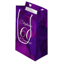 Bolsa De Regalo Pequeña Elegante púrpura 60 y fiesta sensacional de cumple