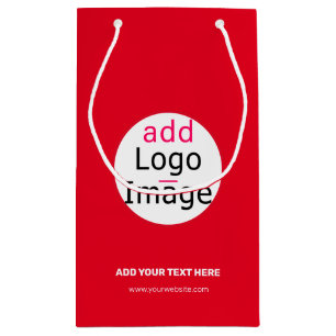 Bolsa De Regalo Pequeña Elegante Rojo Intenso Empresarial Personalizable P