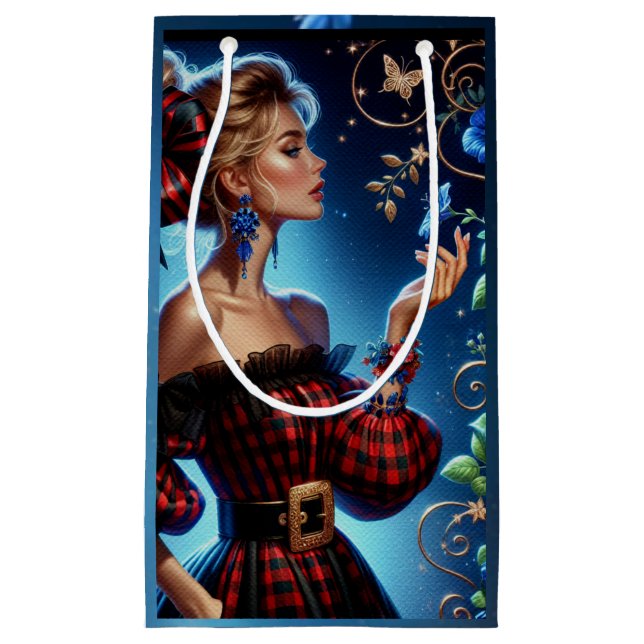 Bolsa De Regalo Pequeña Elegante tapiz de invierno me olvida no (Anverso)