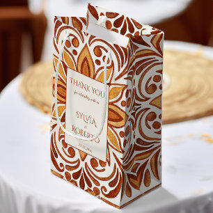 Bolsa De Regalo Pequeña Elegante Terracota Mexicana Talavera Bienvenida