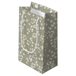 Bolsa De Regalo Pequeña Elegante vegetación verde de sabio dorado hojas de