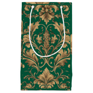 Bolsa De Regalo Pequeña Elegantes damasquinados de época dorada