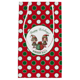 Bolsa De Regalo Pequeña Elfos de Navidad Negocio personalizado Festejo