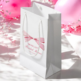 Bolsa De Regalo Pequeña Ella está atando la ducha de novias rosada Knot
