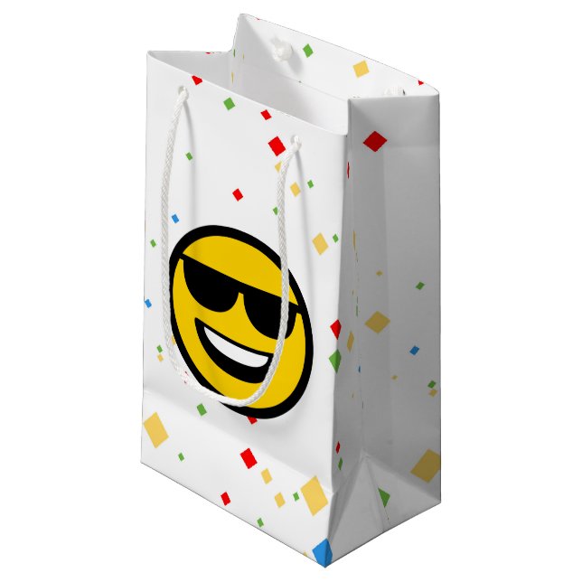 Bolsa De Regalo Pequeña Emoji de gafas de sol Guay (Angulo Anverso)