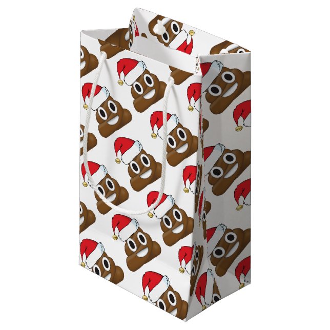 Bolsa De Regalo Pequeña Emoji del papel de regalo del navidad del impulso (Angulo Anverso)