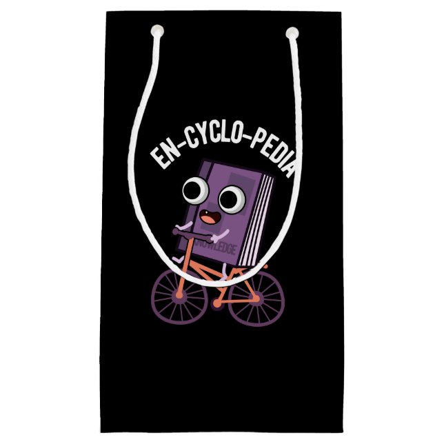 Bolsa De Regalo Pequeña En-ciclo-pedia divertida enciclopedia Pun Dark BG (Anverso)