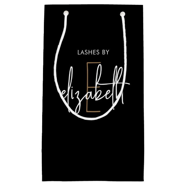 Bolsa De Regalo Pequeña Encendidos de belleza monograma (Anverso)