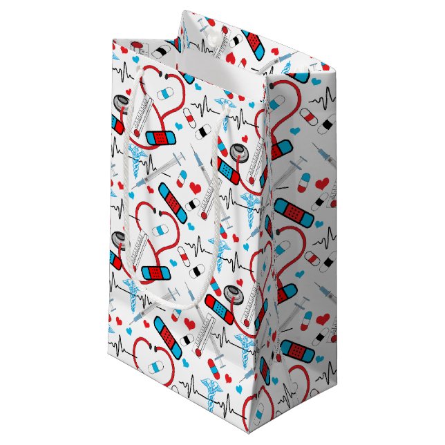 Bolsa De Regalo Pequeña Enfermero de estetioscopio | Modelo EKG Médica