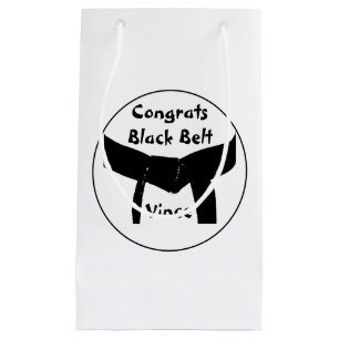 Bolsa De Regalo Pequeña Enhorabuena de la correa negra de los artes