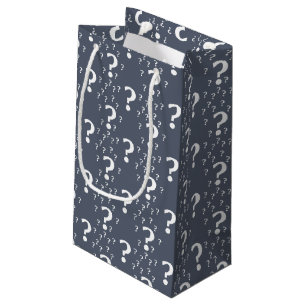 Bolsa De Regalo Pequeña enigma de enigma de interrogación misterioso azul-