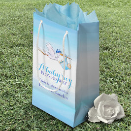 Bolsa De Regalo Pequeña Entrega de cigüeñas Baby Shower placa de arte para