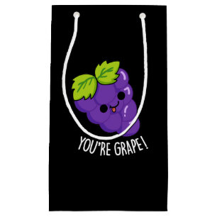 Bolsa De Regalo Pequeña Eres Grape Funny Fruit Pun Dark BG