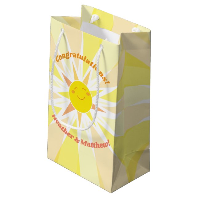 Bolsa De Regalo Pequeña Eres mi Baby Shower Sunshine (Angulo reverso)
