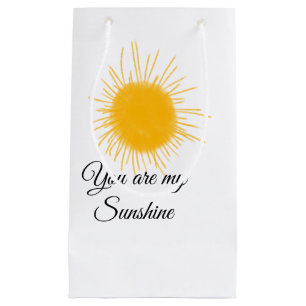 Bolsa De Regalo Pequeña eres mi sol naranjas amarillos rayos solares añadi