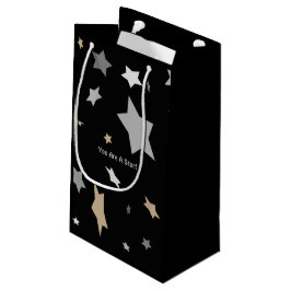 Bolsa De Regalo Pequeña ¡Eres Una Estrella! Negro elegante y moderno