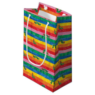 Bolsa De Regalo Pequeña Eric Carle Patrón de rayas arcoiris de la oruga