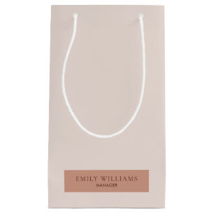 Bolsa De Regalo Pequeña Error tipográfico simple minimalista moderno Brown