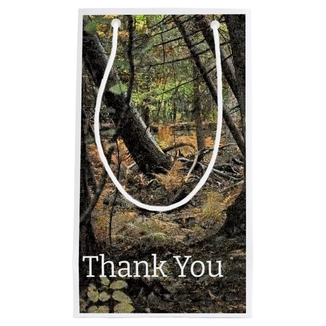 Bolsa De Regalo Pequeña Escena forestal de otoño (Anverso)