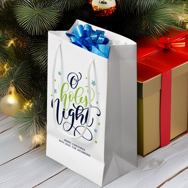 Bolsa De Regalo Pequeña Escritura Moderna De Navidades De La Noche Santa (Subido por el creador)