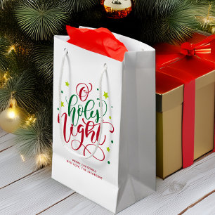 Bolsa De Regalo Pequeña Escritura Moderna De Navidades De La Noche Santa