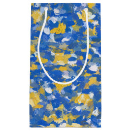 Bolsa De Regalo Pequeña Espladuras de pintura azules, amarillas y blancas