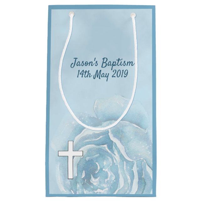 Bolsa De Regalo Pequeña Espuma de rosa azul (Anverso)