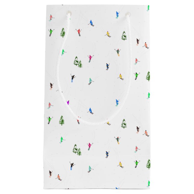 Bolsa De Regalo Pequeña Esquí de esquí alpino en invierno (Anverso)