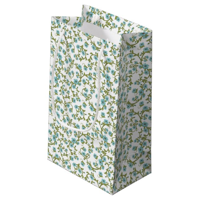 Bolsa De Regalo Pequeña Estampado de flores 12 (Angulo reverso)