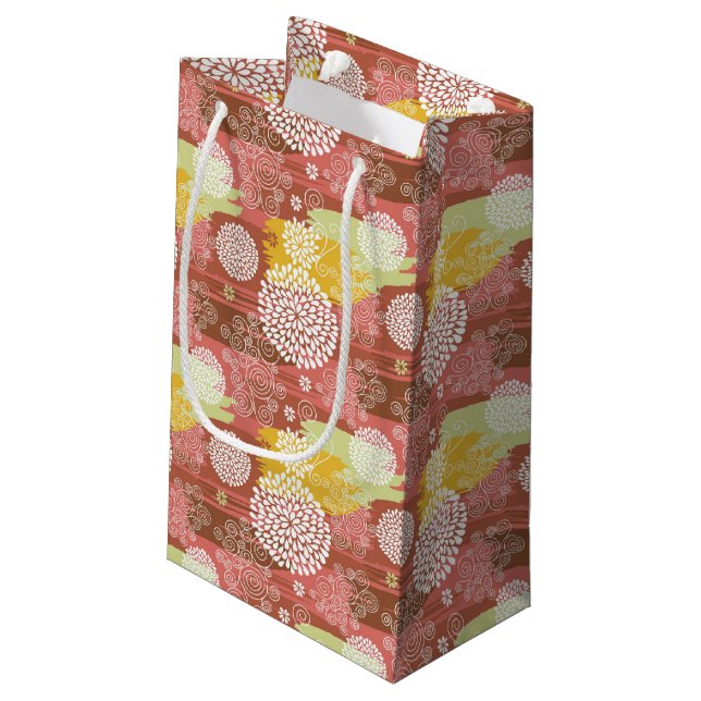 Bolsa De Regalo Pequeña Estampado de flores 2 (Angulo reverso)