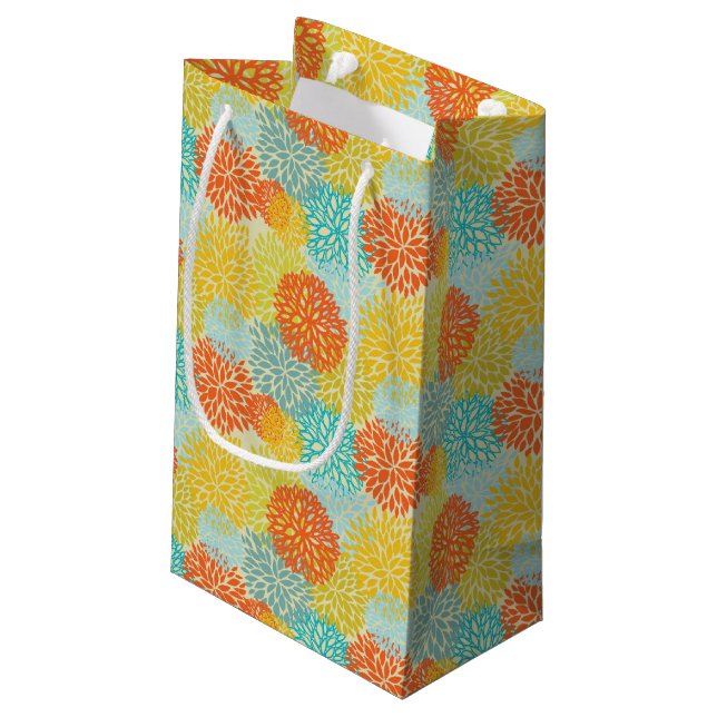 Bolsa De Regalo Pequeña Estampado de flores 3 (Angulo reverso)