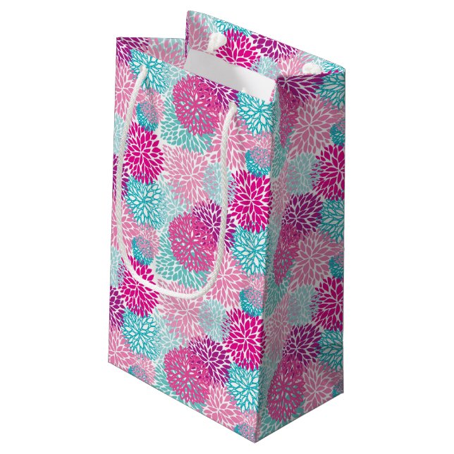 Bolsa De Regalo Pequeña Estampado de flores brillante 2 (Angulo reverso)