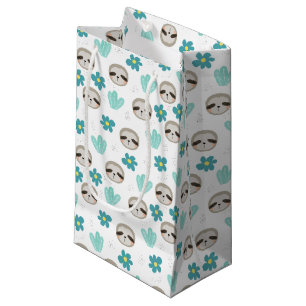 Bolsa De Regalo Pequeña Estampado de flores dulce de la pereza