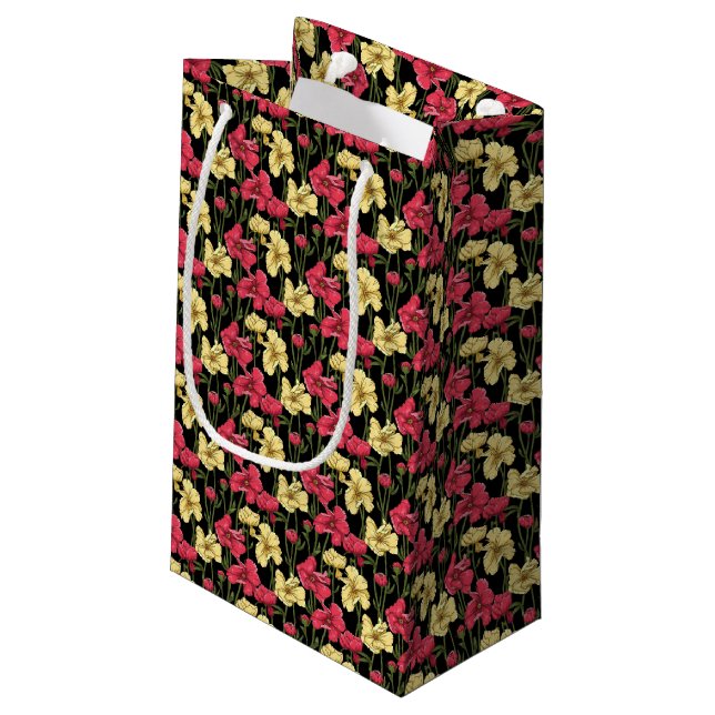 Bolsa De Regalo Pequeña Estampado de flores elegante 2 (Angulo reverso)
