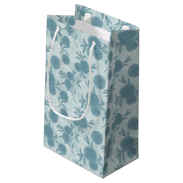 Bolsa De Regalo Pequeña Estampado de flores retro 2 2 (Angulo reverso)