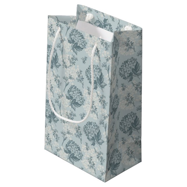 Bolsa De Regalo Pequeña Estampado de flores retro con las flores del (Angulo reverso)